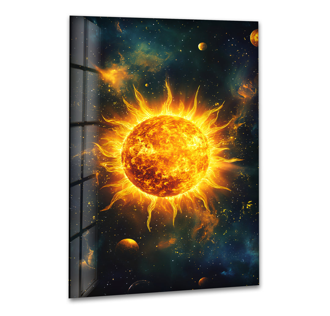 Space wall art showcasing vibrant nebulae, distant stars, and celestial landscapes
