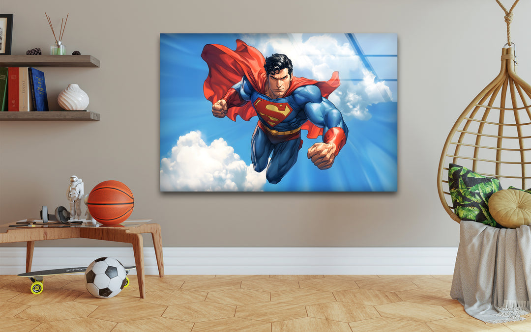 Superheroes artwork highlighting famous characters with vivid colors and imaginative details
