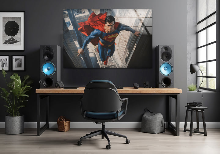 Eye-catching superheroes artwork designed to bring excitement and dynamic energy to any room
