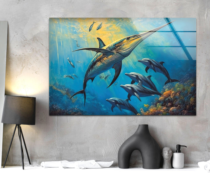 Swordfish Glass Wall Art art glass wall art, glass wall art pictures
