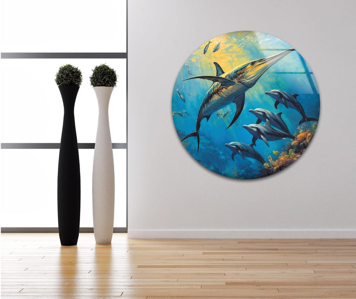 Swordfish Glass Wall Art glass image printing, glass prints from photos
