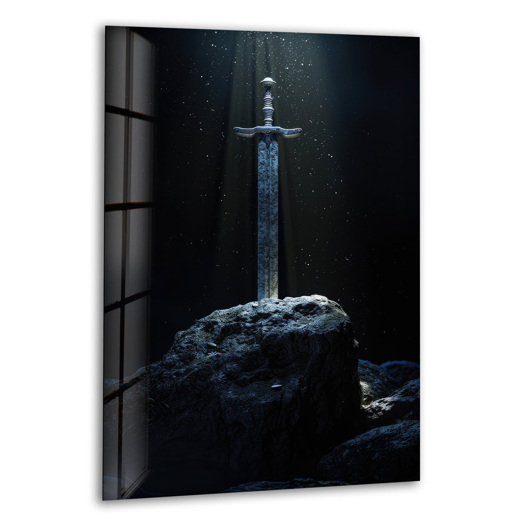 Sword in the Stone Excalibur Glass Picture Prints & Cool Wall Art