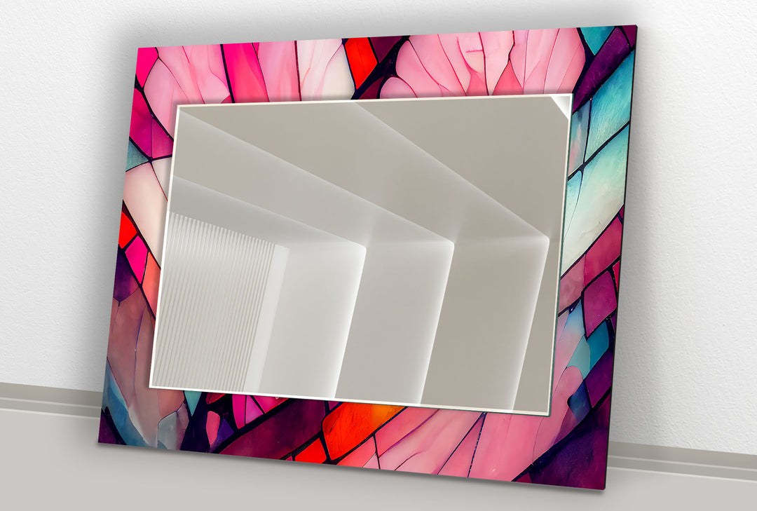 Colored Stained Design Wall Mirror Modern Mirror
