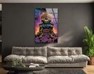 Marvel Thanos Glass Wall Art, large glass photo prints, glass wall photos