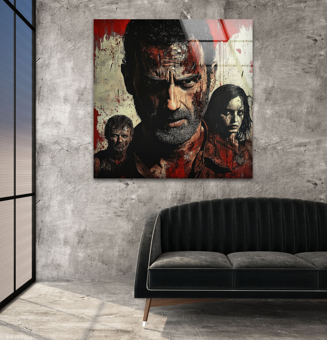 The Walking Dead Portrait Glass Wall Art glass wall decor, glass wall art decor
