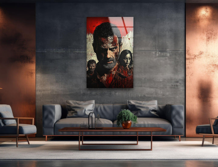 The Walking Dead Portrait Glass Wall Art Glass Printing Wall Art, Print photos on glass
