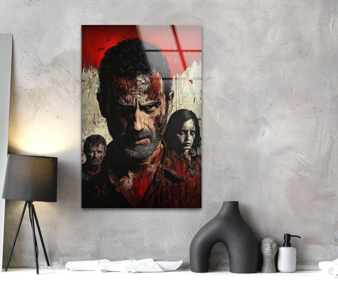 The Walking Dead Portrait Glass Wall Art glass photo prints, glass picture prints
