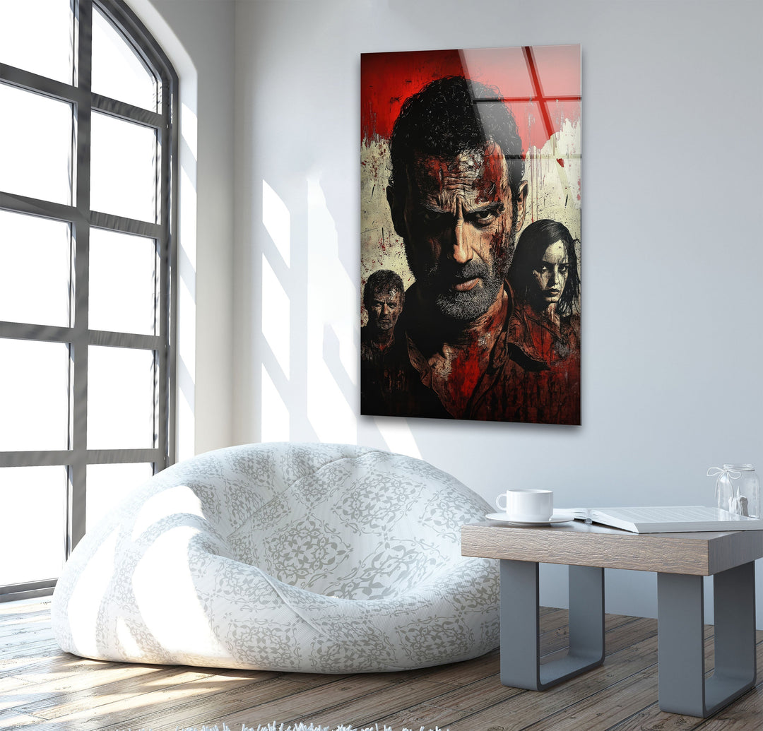 The Walking Dead Portrait Glass Wall Art glass pictures for Wall, glass prints wall art
