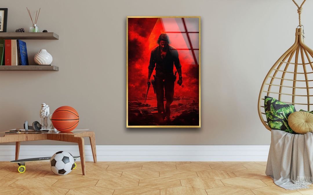 The Walking Dead Rick Grimes Glass Wall Art custom glass photo prints, large glass prints
