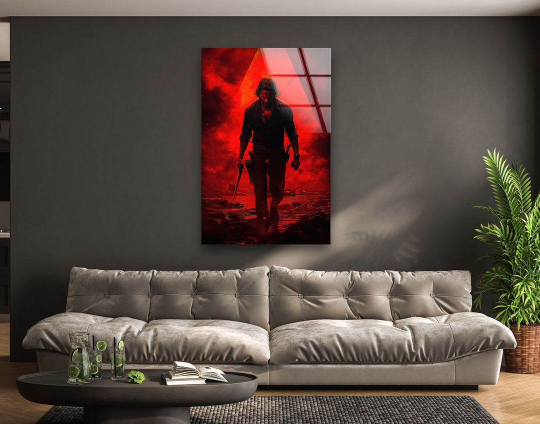 The Walking Dead Rick Grimes Glass Wall Art Glass Printing Wall Art, Print photos on glass
