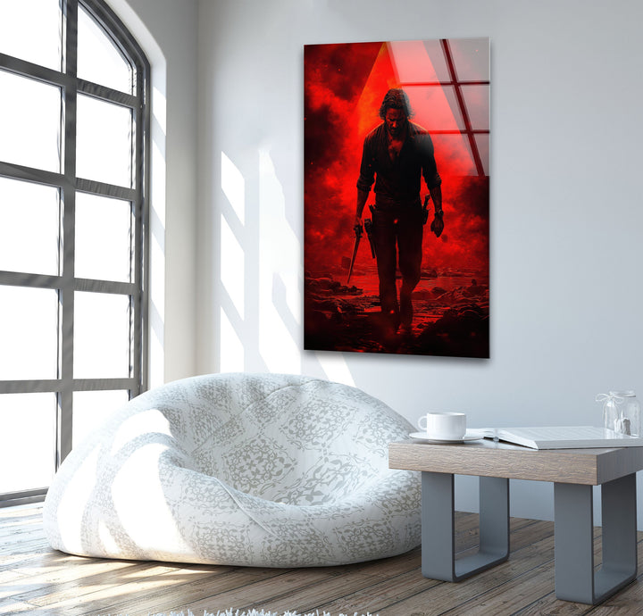 The Walking Dead Rick Grimes Glass Wall Art picture on glass wall art, photos printed on glass
