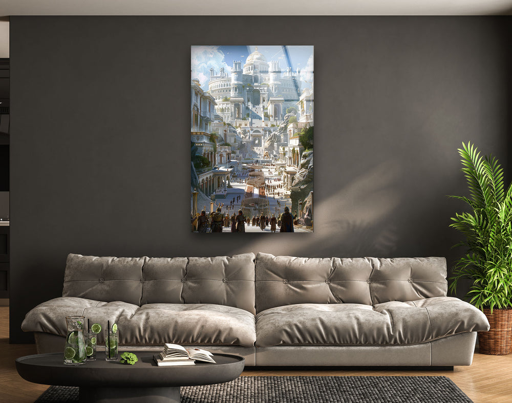 The White City of the Empir Glass Wall Art, art glass wall art, glass wall art pictures