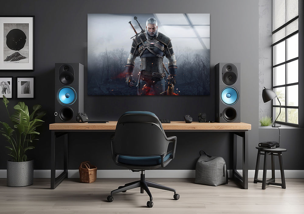 The Witcher Geralt Glass Wall Art