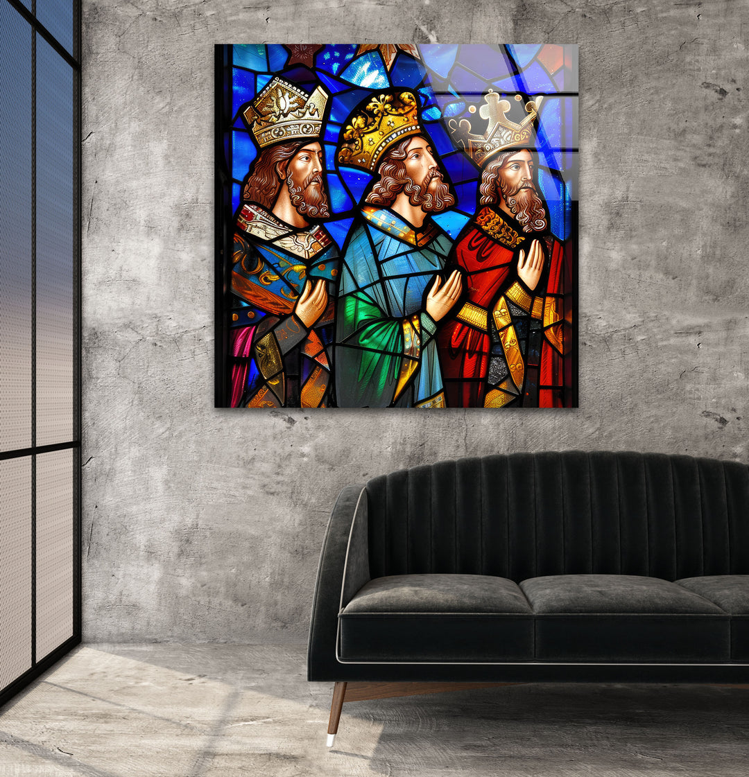 Three Kings Glass Wall Decor & Cool Artwork