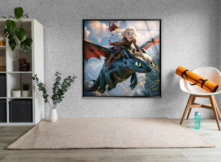 How to Train Your Dragon Glass Wall Art, custom glass photo prints, large glass prints