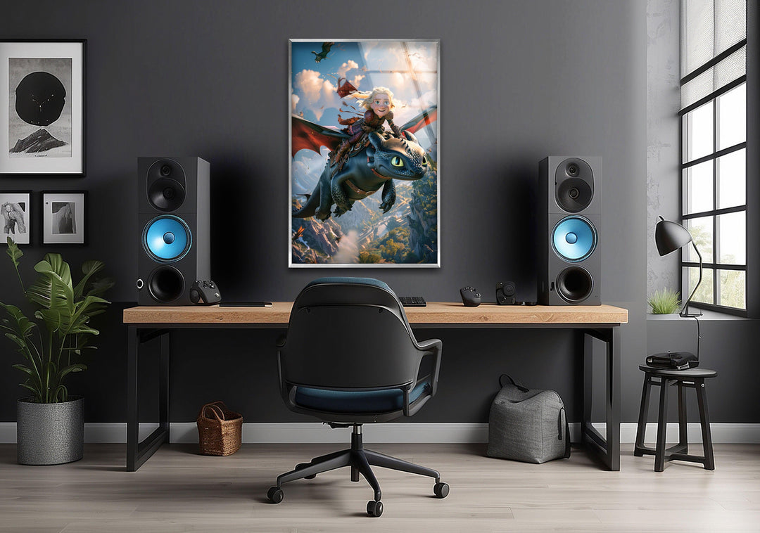 How to Train Your Dragon Glass Wall Art, Glass Printing Wall Art, Print photos on glass