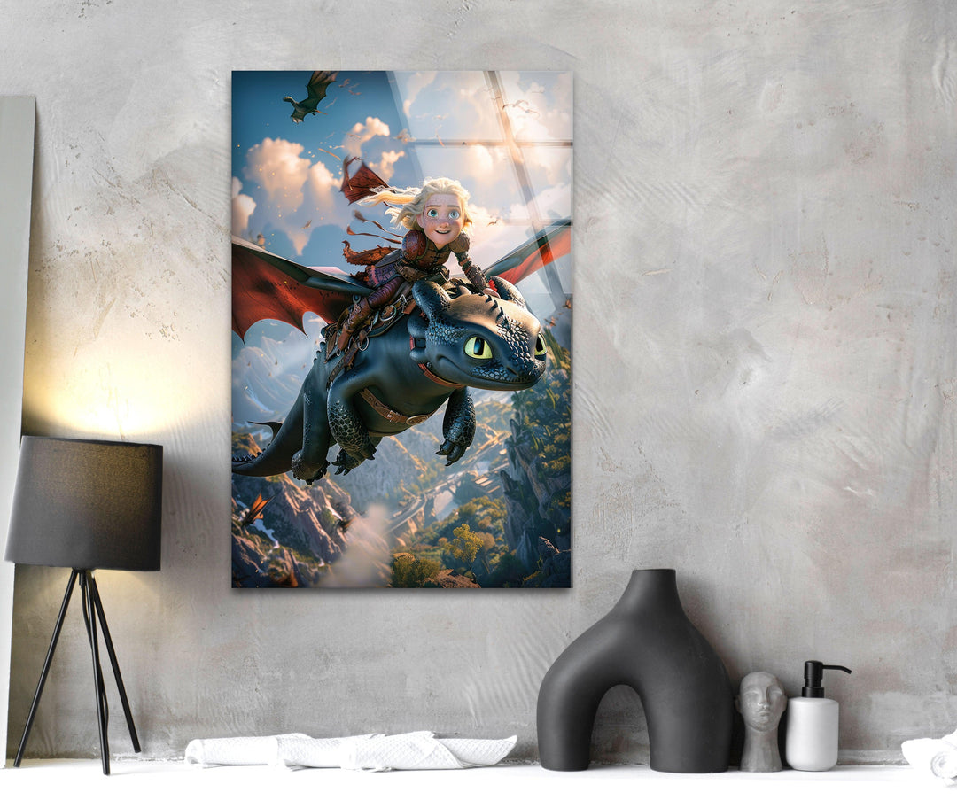 How to Train Your Dragon Glass Wall Art, large glass photo prints, glass wall photos