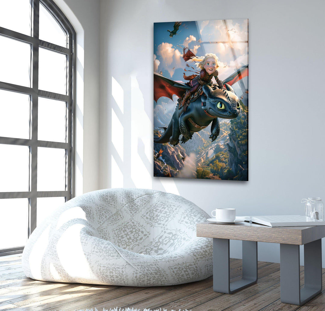 How to Train Your Dragon Glass Wall Art, glass photo prints, glass picture prints