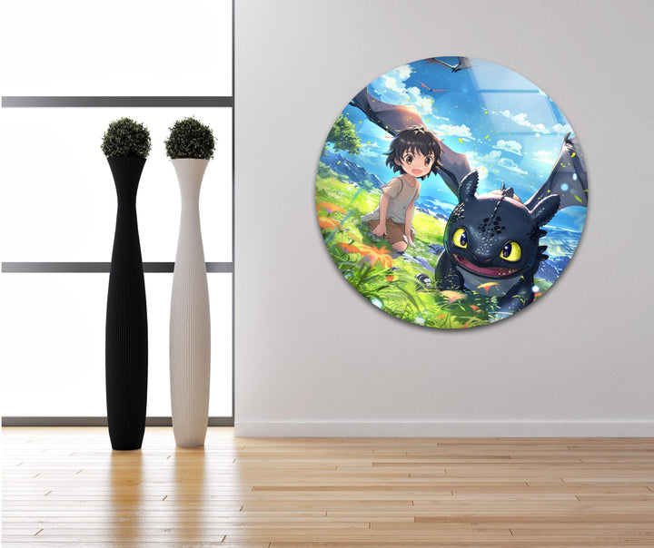 Toothless and Dragon Glass Wall Art, Glass Printing Wall Art, Print photos on glass