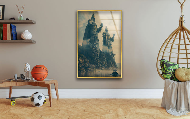 Two Giant Crusader Cool Art Pieces & Glass Art Prints