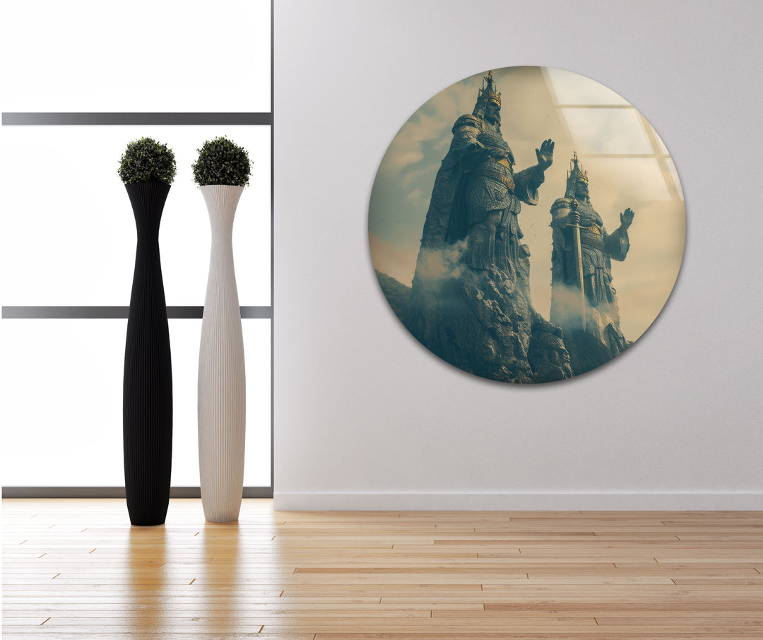 Two Giant Crusader Cool Glass Art & Print on Glass