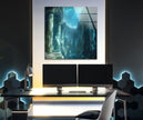 Underwater Atlantis Temple Glass Wall Art glass photo prints, glass picture prints
