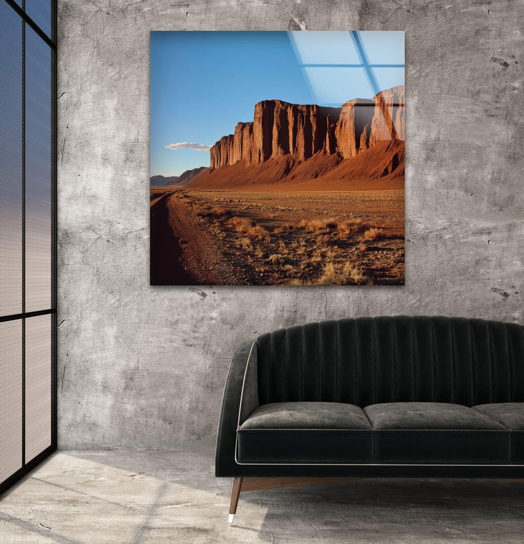 Utah Mountains Glass Wall Art glass art painting, glass art for the Wall
