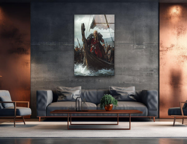 Vikings Valhalla War Glass Wall Art large glass photo prints, glass wall photos
