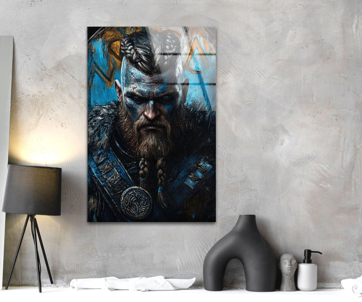 Vikings Valhalla Paint Glass Wall Art glass pictures for Wall, glass prints wall art
