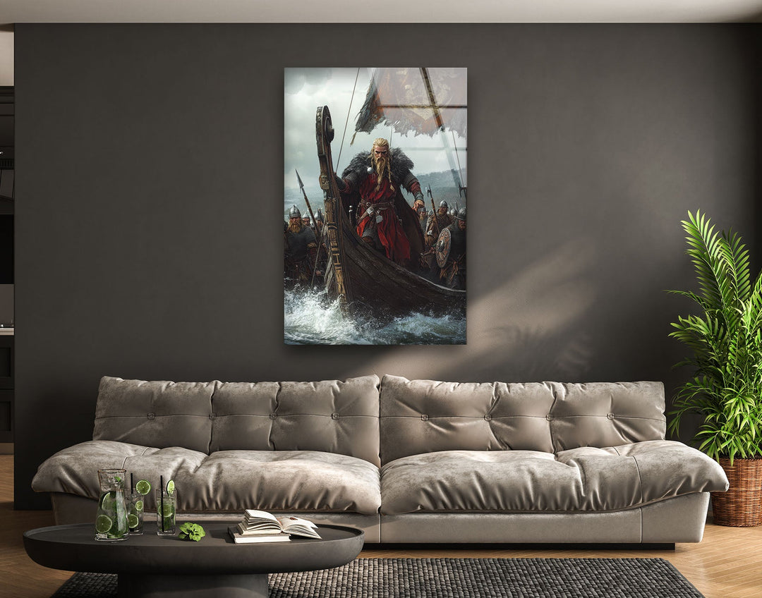 Vikings Valhalla War Glass Wall Art glass photo prints, glass picture prints
