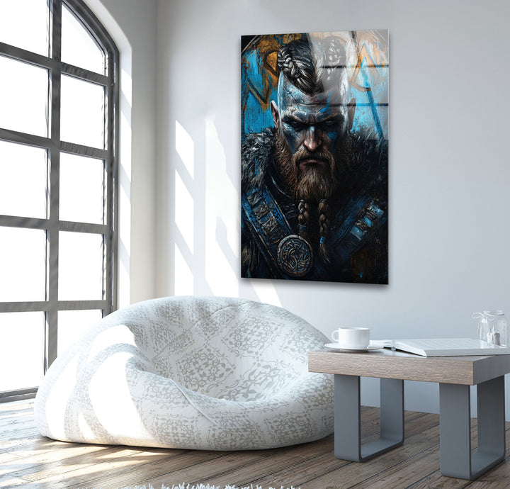 Vikings Valhalla Paint Glass Wall Art photo print on glass, prints on glass wall art
