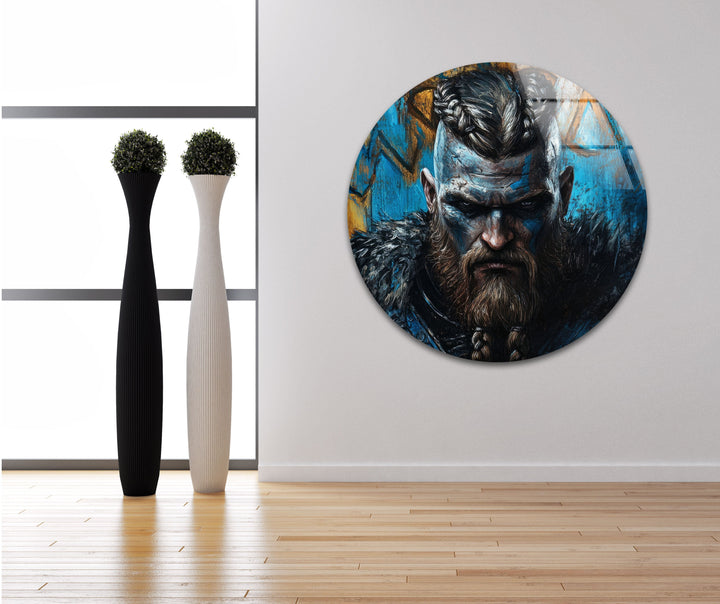 Vikings Valhalla Paint Glass Wall Art large glass photo prints, glass wall photos
