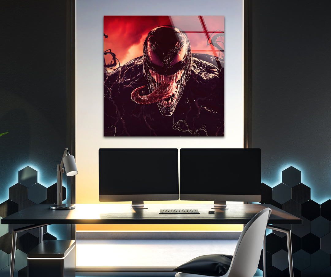 Marvel Venom Glass Wall Art