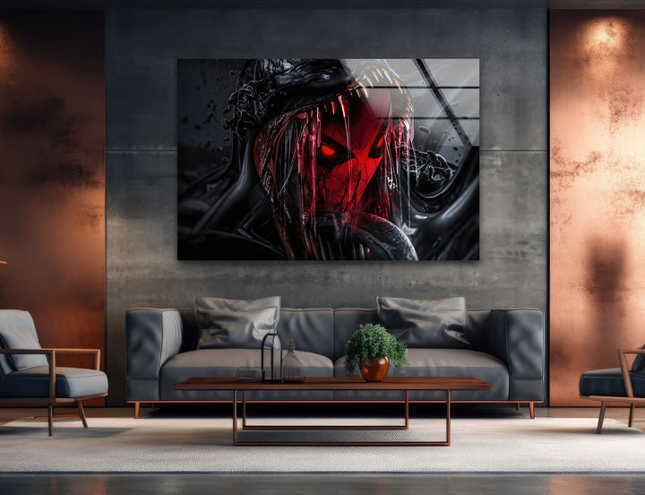 Spider Man Venom Tempered Glass Wall Art - MyPhotoStation