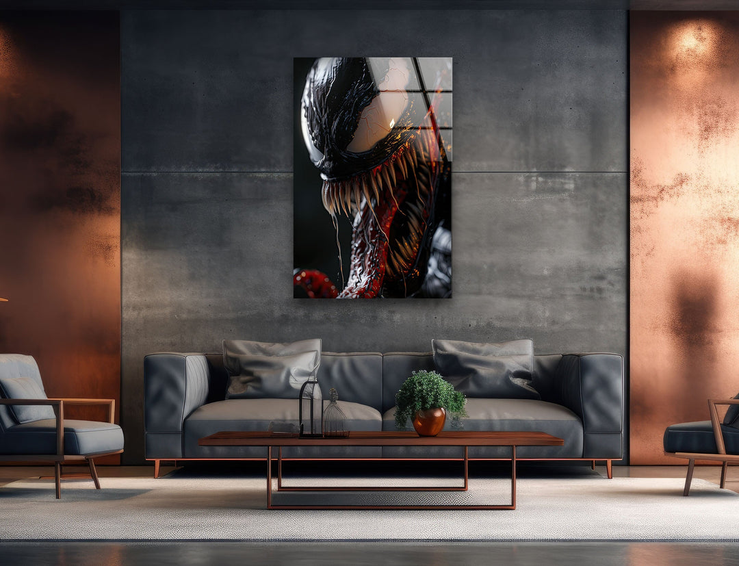 Venom Screaming Glass Wall Art glass wall decor, glass wall art decor
