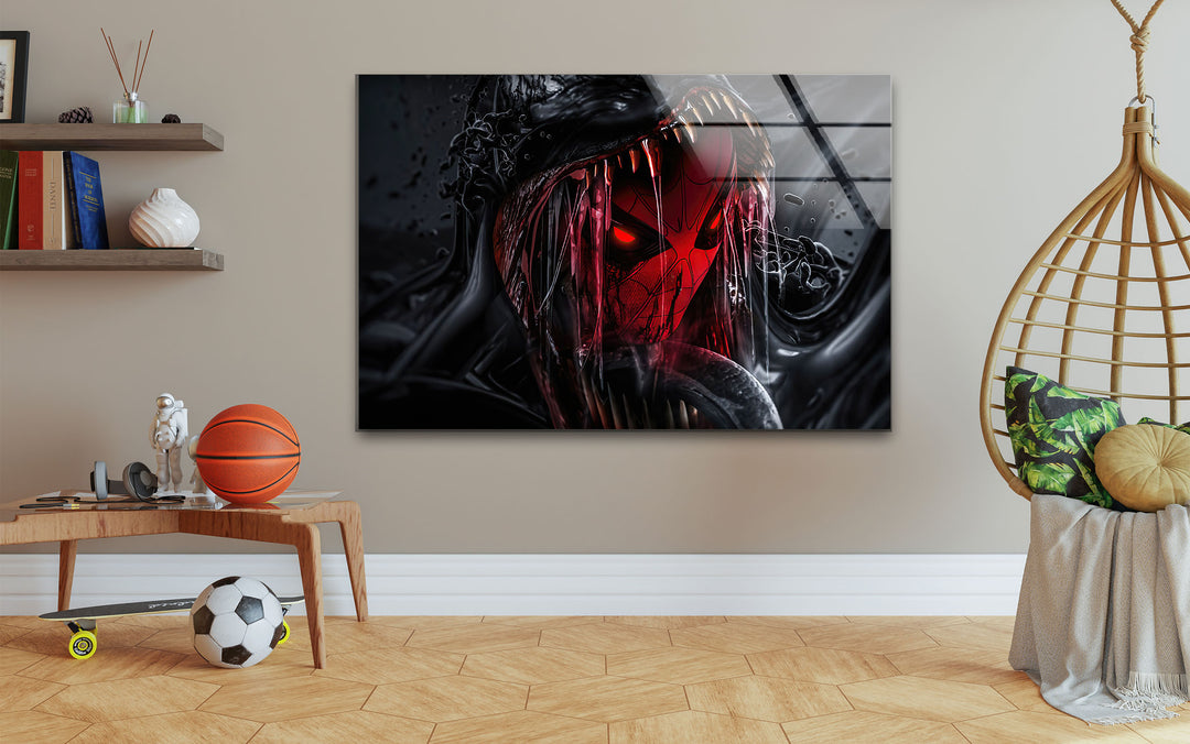 Spider Man Venom Tempered Glass Wall Art - MyPhotoStation