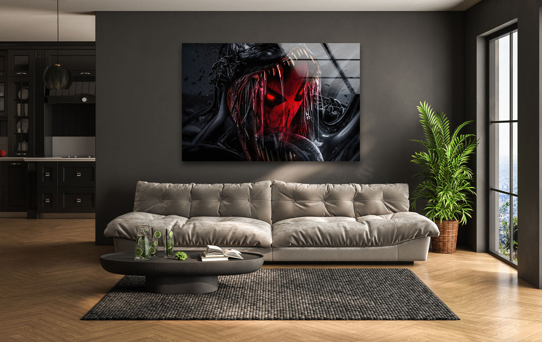 Spider Man Venom Tempered Glass Wall Art - MyPhotoStation