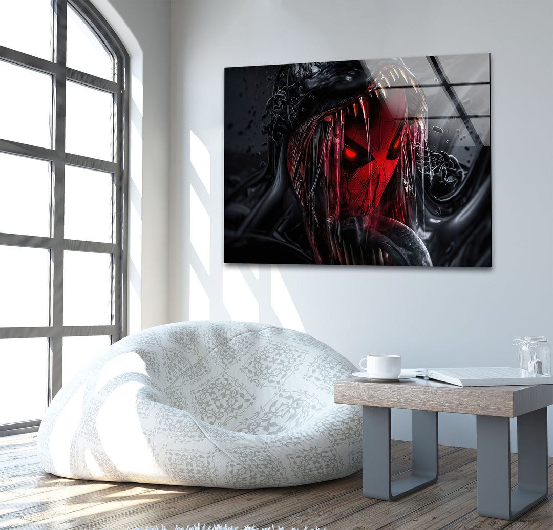 Spider Man Venom Tempered Glass Wall Art