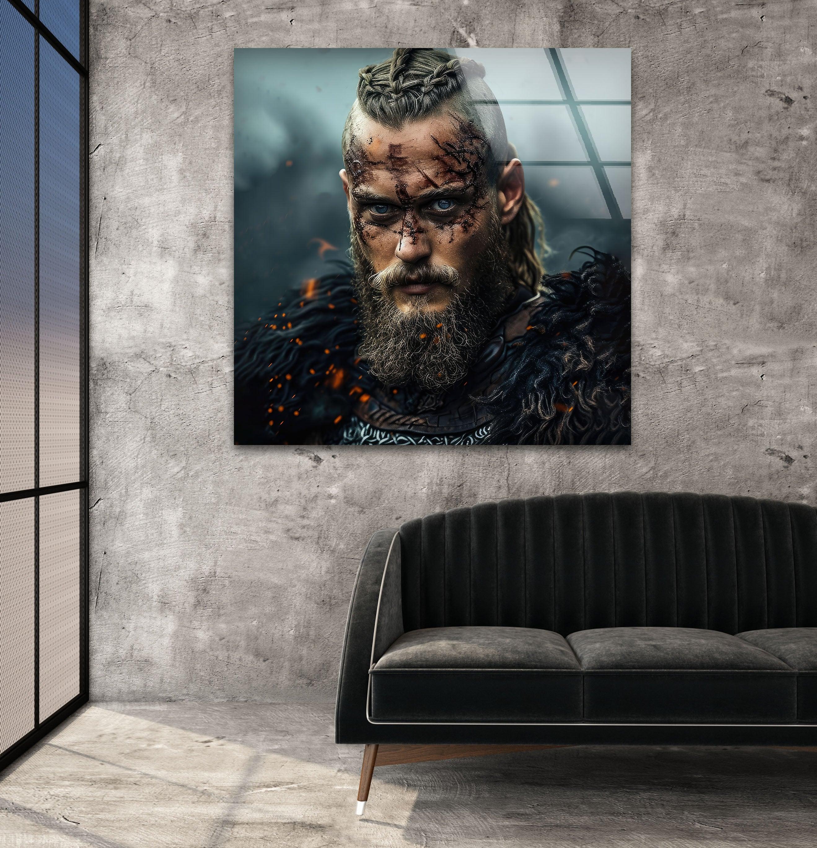 Ragnar Lothbrok canvas, Vikings wall art, History wall decor, Ragnar Lothbrok outlet print, Gift for Man, Movie Poster, Framed Canvas, Vikings Art