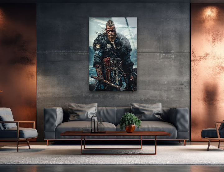 Vikings Ragnar Glass Wall Art, glass photo prints, glass picture prints