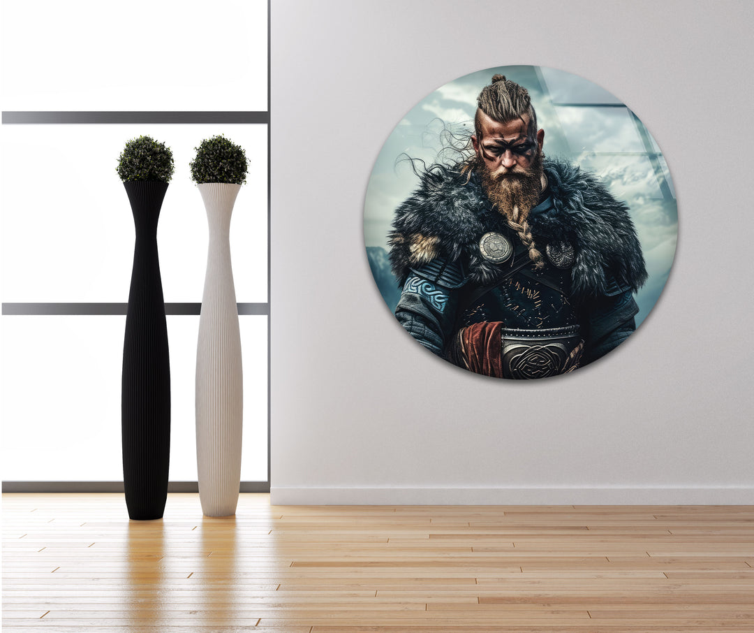 Vikings Ragnar Glass Wall Art, glass image printing, glass prints from photos