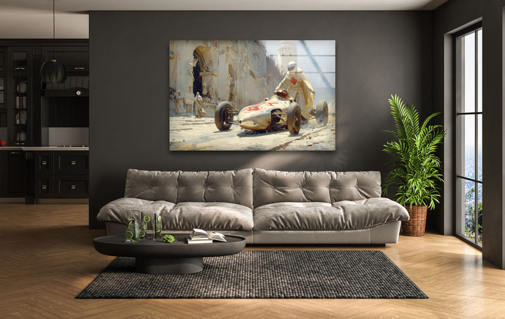 Vintage F1 Race Car Cool Glass Art & Glass Wall Pictures