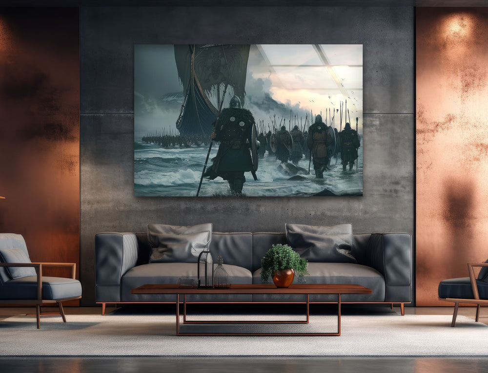 Vikings and Their Ships Wall Art Decor