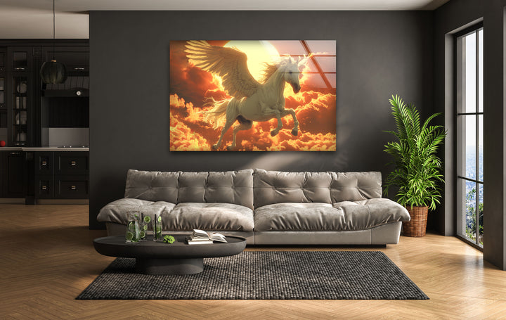 Winged Horse Glass Wall Art art glass wall art, glass wall art pictures