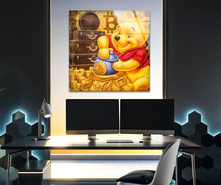 Winnie The Pooh Glass Wall Art glass photo prints, glass picture prints
