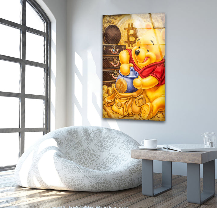 Winnie The Pooh Glass Wall Art large glass photo prints, glass wall photos
