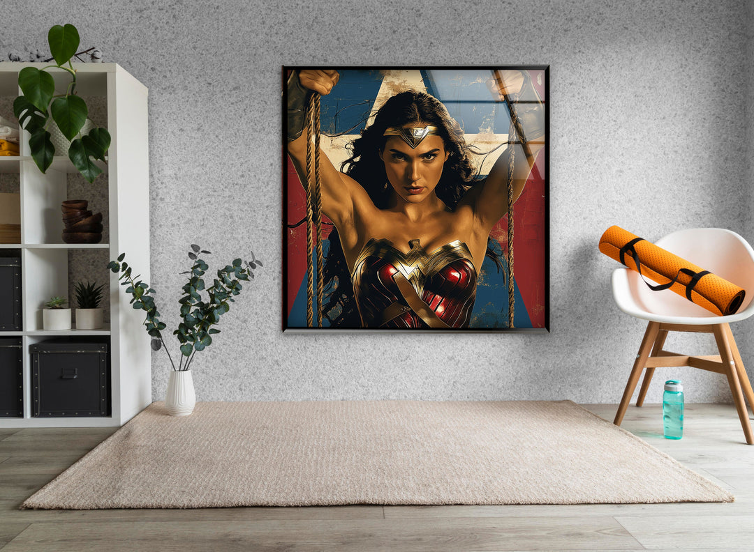 Wonder Woman Art Glass Wall Art glass photo prints, glass picture prints
