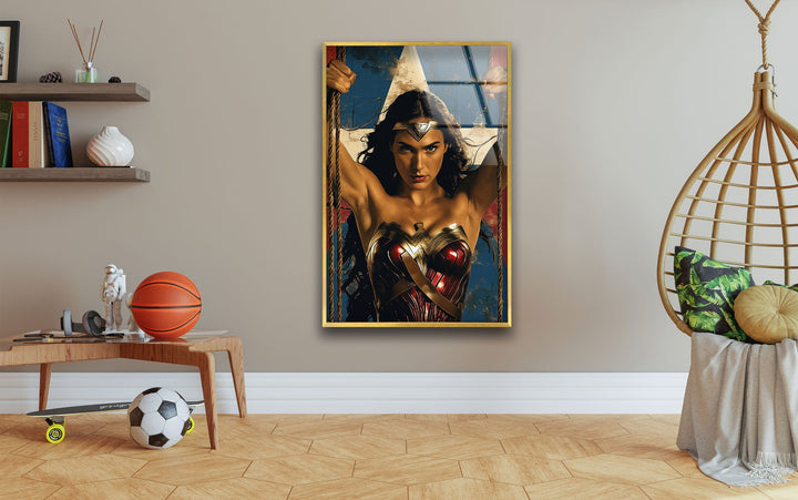 Wonder Woman Art Glass Wall Art large glass photo prints, glass wall photos
