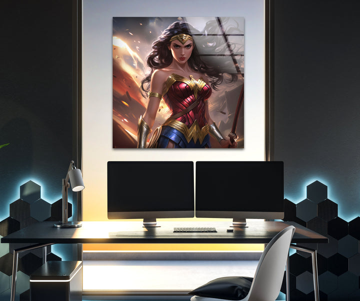 Wonder Woman Glass Wall Art art glass wall art, glass wall art pictures
