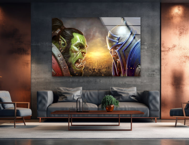 Eye-catching gamer wall decor showcasing intricate gaming art and stunning video game landscapes
